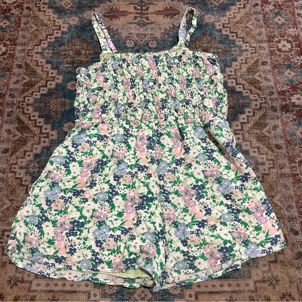 Abercrombie Kids• Green and Purple Floral Romper Size 15-16 - Picture 8 of 8
